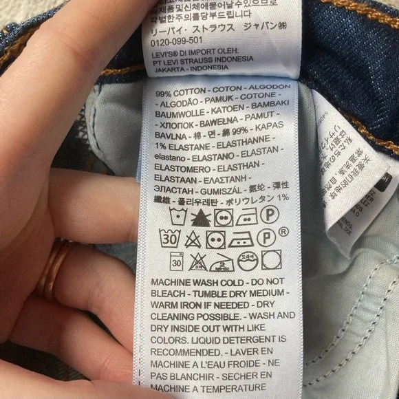 NWOT Levi’s Wedgie Jeans Dark Wash - Picture 9 of 10